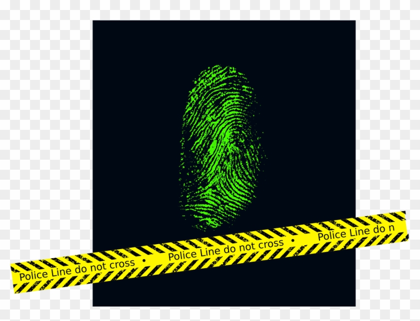 Glowing Fingerprint And Crime Scene Yellow Tape - Portray The Different Professions Of Criminologist Clipart #365415