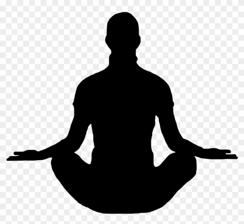 Yoga Silhouette Cut - Meditation Clip Art - Png Download