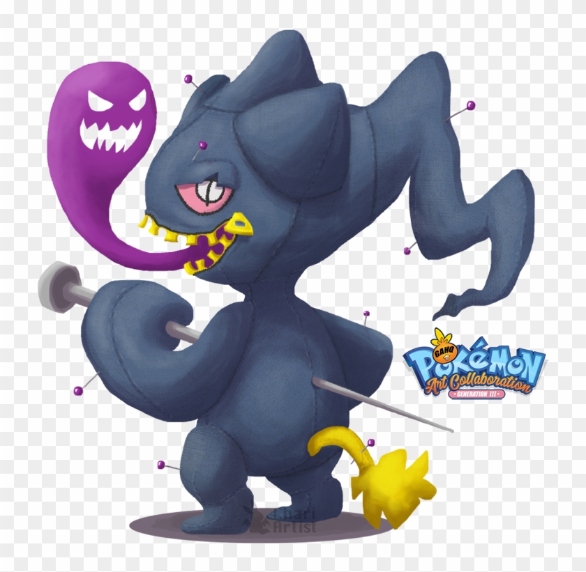 Banette Using Curse By Chari-artist - Cartoon Clipart #365604