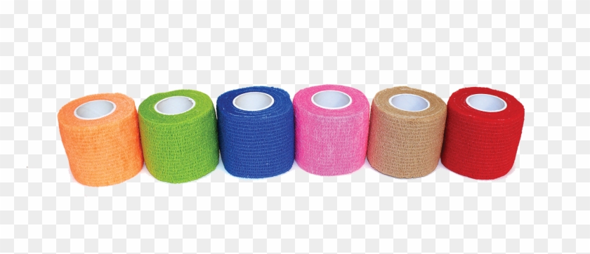 Assorted Colors Cohesive Bandage, 2" - Thread Clipart
