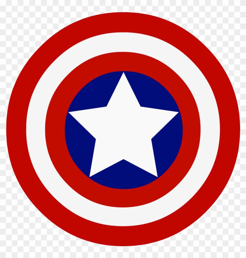 Captain America Shield Emblem - Captain America Superhero Logo Clipart