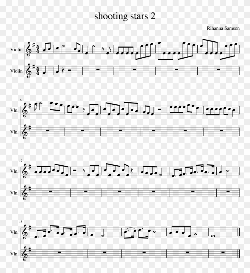 Print - Shooting Stars Sheet Violin Clipart #367120