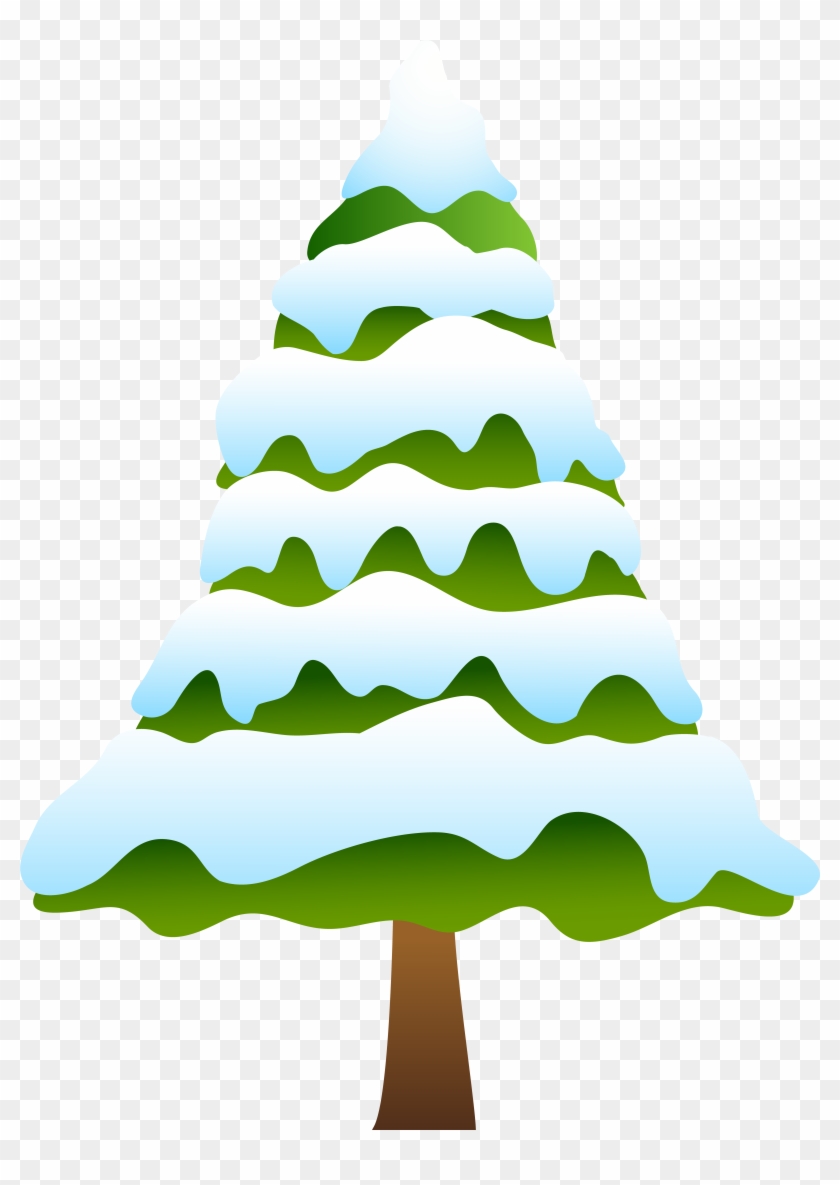 Snowy Pine Tree Clipart - Png Download