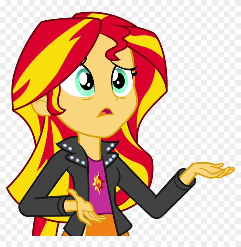Mkogwheel, Equestria Girls, Rainbow - Equestria Girls Sunset Shimmer Worried Clipart