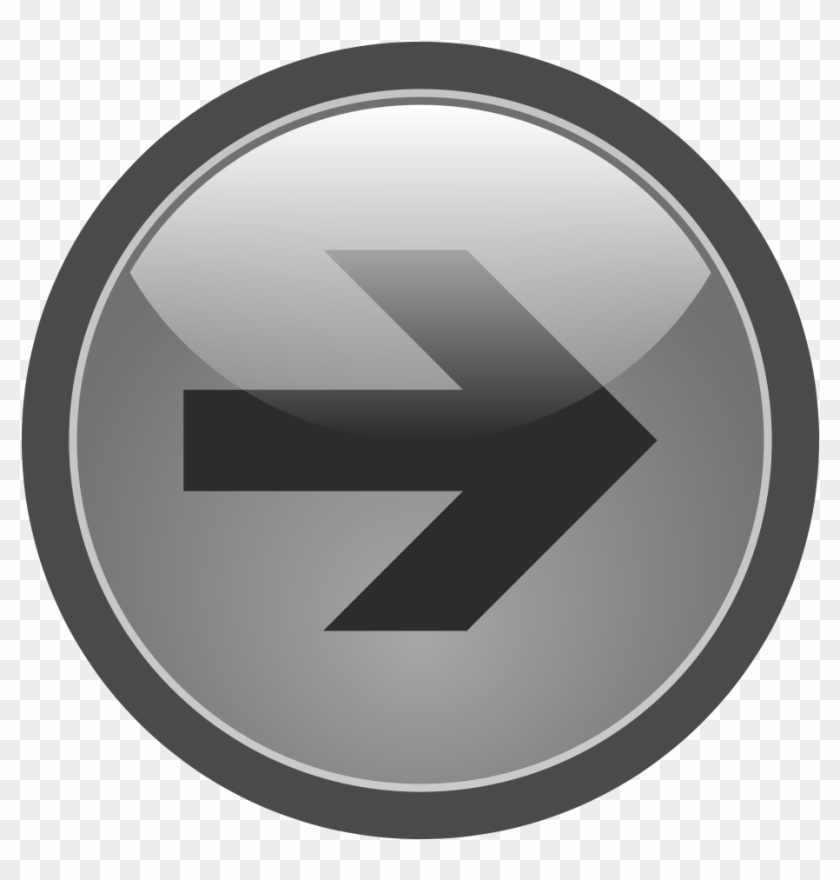 Greybutton Rightarrow - Green Arrow Button Png Clipart #367557