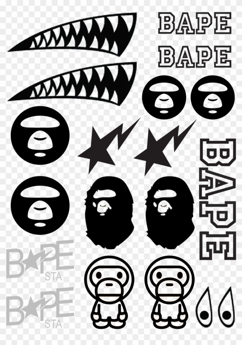 Bape Stencil For Shoes Clipart