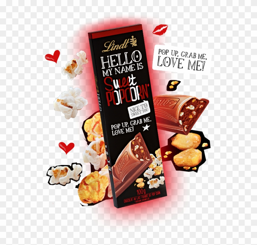 Hello My Name Is Sweet Popcorn - Chocolate Clipart