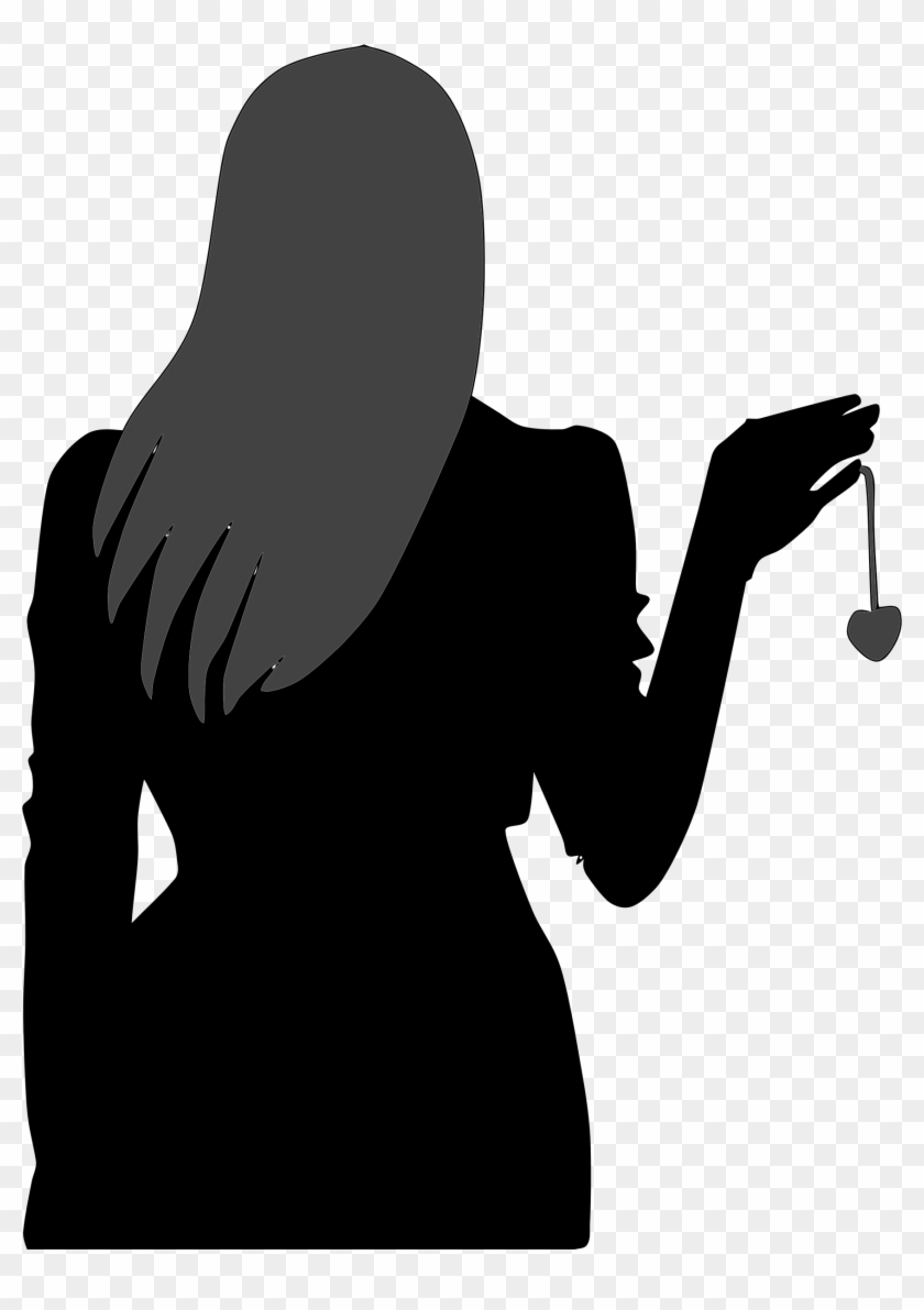 This Free Icons Png Design Of Womans Silhouette Holding Clipart #367957