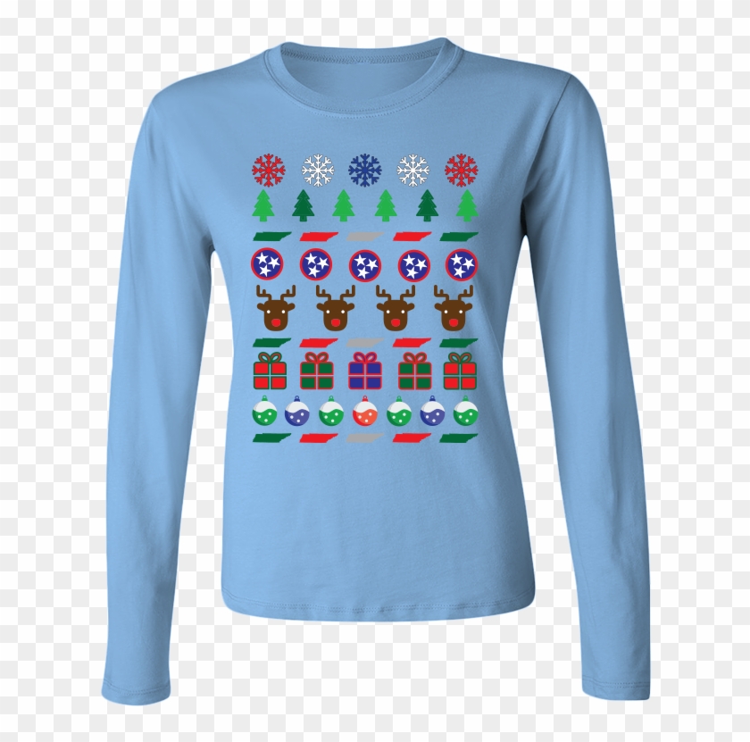Tennessee Ugly Christmas Sweater Womens Long Sleeve Clipart #368417