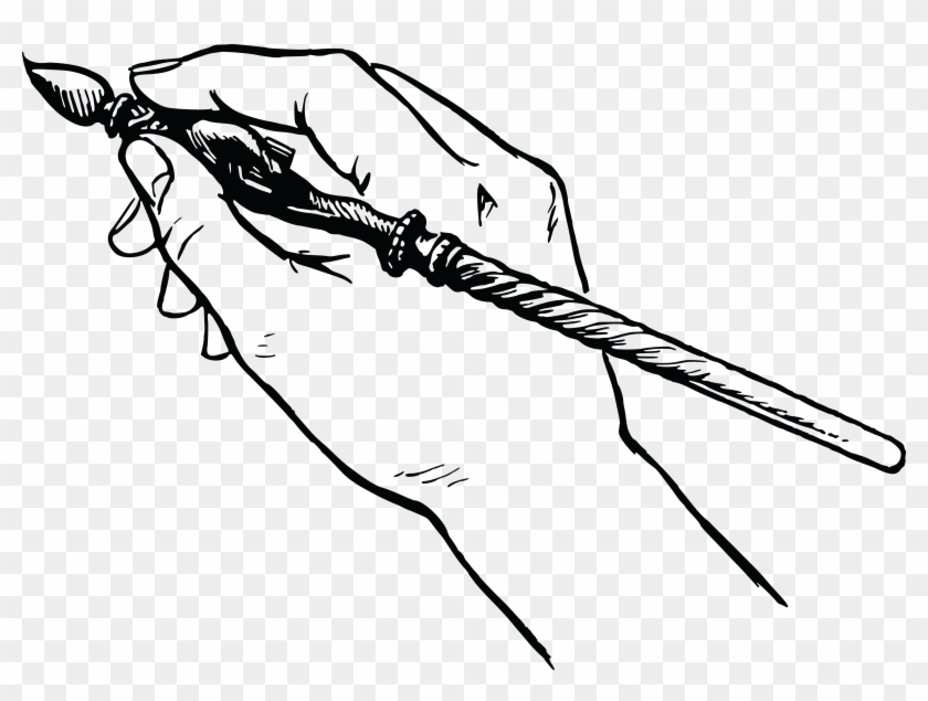 Free Clipart Of A Painting Hand - Hand Painting Clipart - Png Download