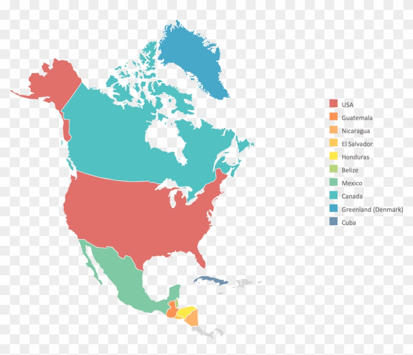 North America Map - North America Map Vector Png Clipart