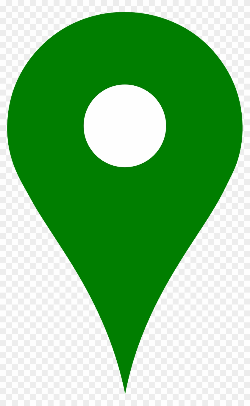 Location Marker Icon Google Maps Pointer Elsavadorla - Google Map Marker Green Clipart #369401