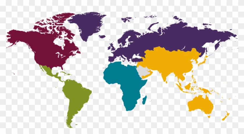 World Map North America - Korea In World Map Png Clipart