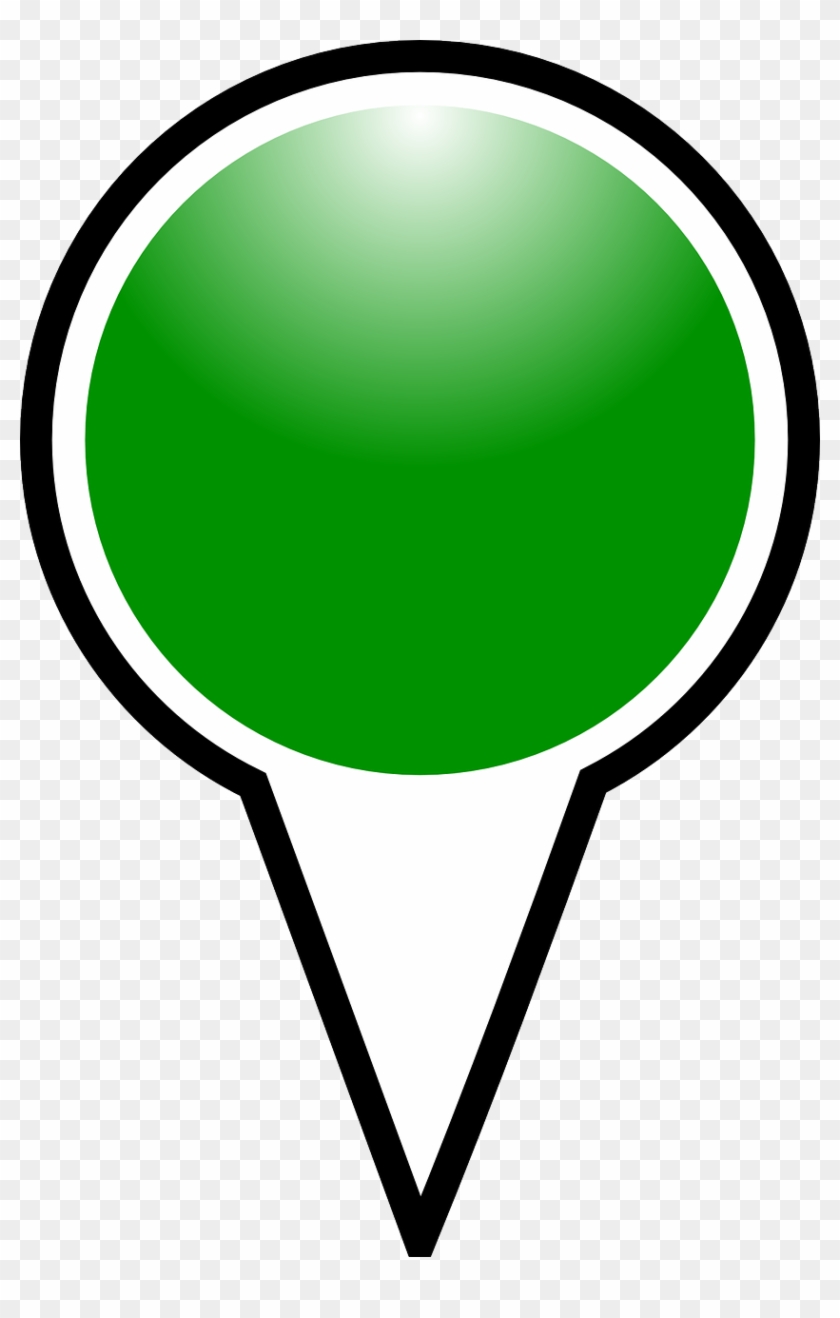 Map, Marker, Pin, Pushpin, Push Pin, Shiny, Green - Green Map Marker Png Clipart #369474