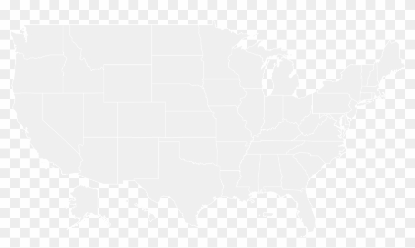 United States Map Us Map With Cities Us Map Black - United States Map White Png Clipart