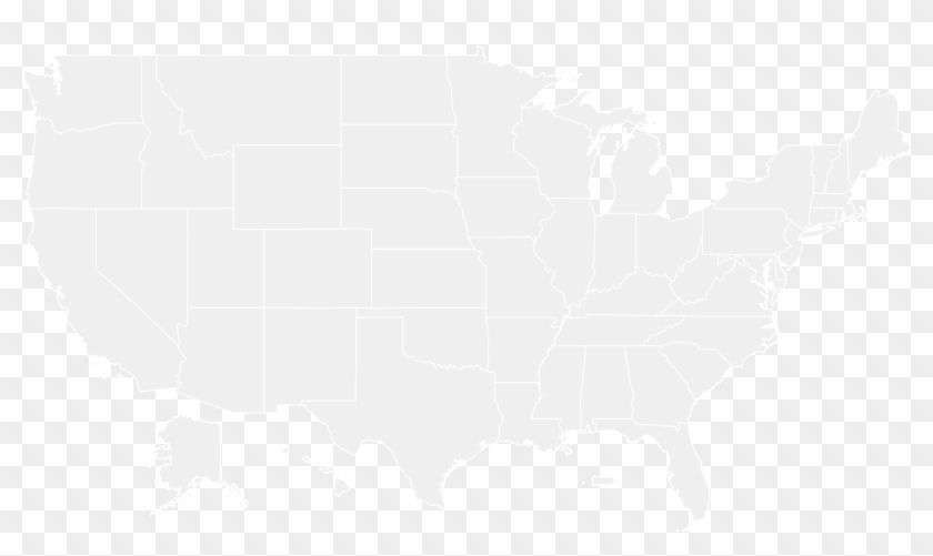 United States Map Us Map With Cities Us Map Black - United States Map White Png Clipart #369596