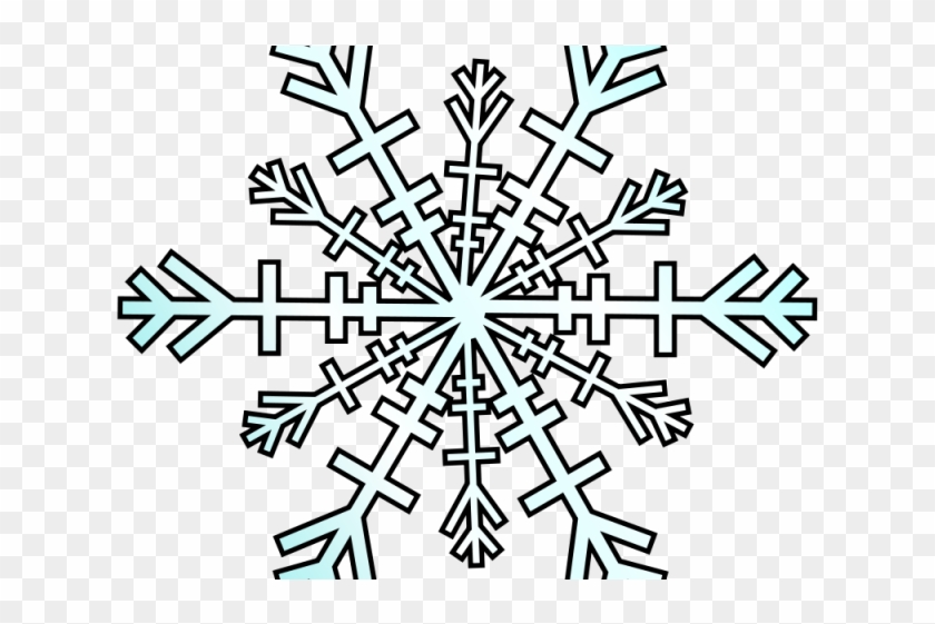 Winter Snow Clipart Border - Cartoon Snowflake No Background - Png Download