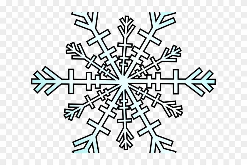 Winter Snow Clipart Border - Cartoon Snowflake No Background - Png Download #369647