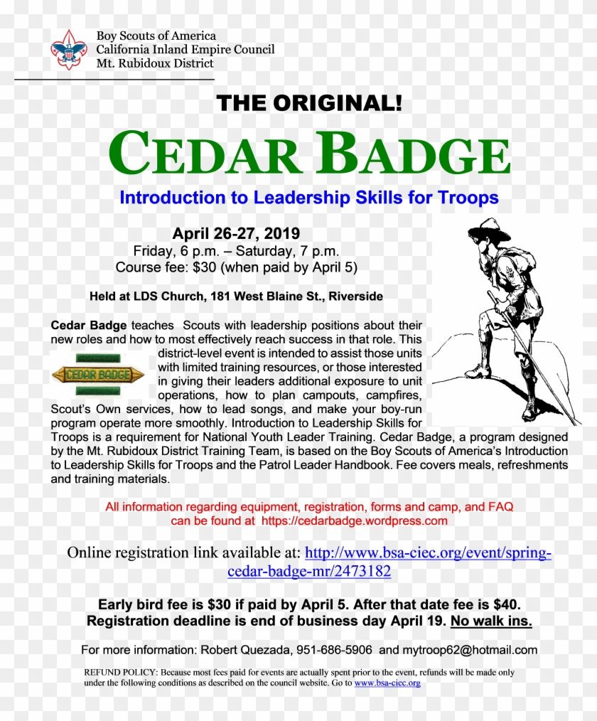 Register For Fall Cedar Badge - Philco Clipart #3600259