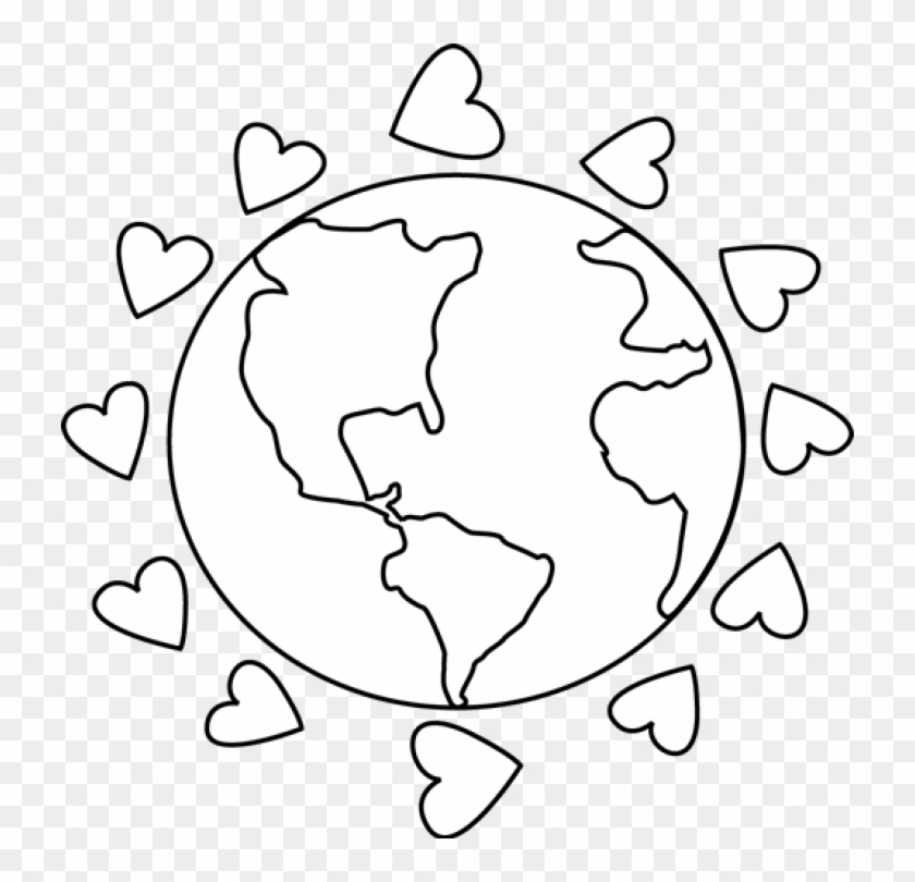 Earth Day Clip Art Black And White - Png Download
