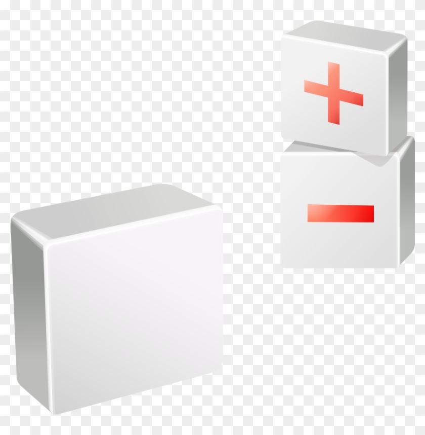 Addition, Subtraction, Plus And Minus Signs, Square, - Cross Clipart #3600640