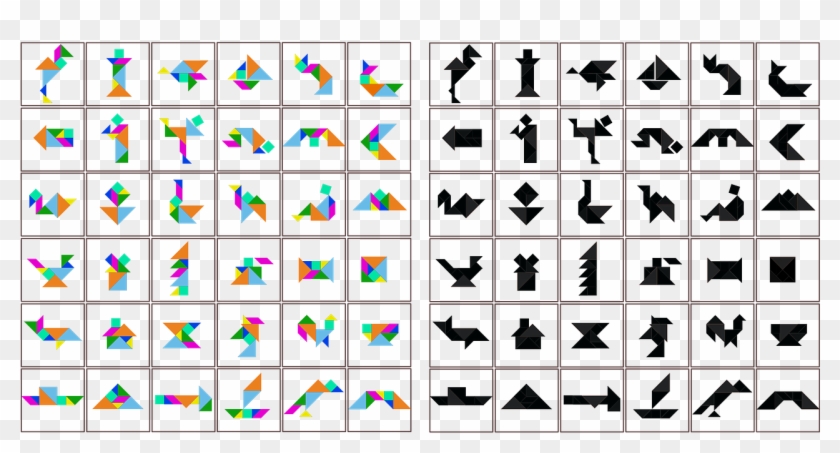 Figuras Tangram Y Soluciones Clipart