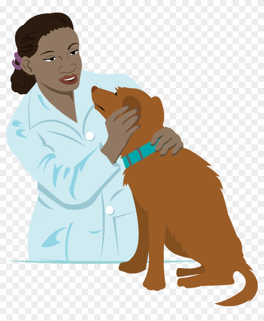 Dog Lady People Pets Veterinarian Clipart - Veterinarian Clipart Transparent - Png Download #3600773