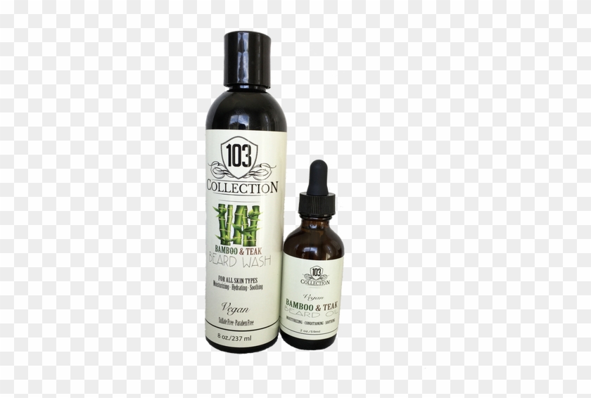 Bamboo & Teak Beard Bundle - Glass Bottle Clipart #3600897