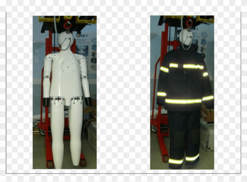 Naked And Dressed Thermal Manikin - Mannequin Clipart