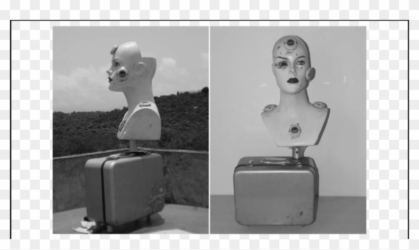 Rotating Manikin With The Uvr Sensor In The Right Orbit - Monochrome Clipart #3601086