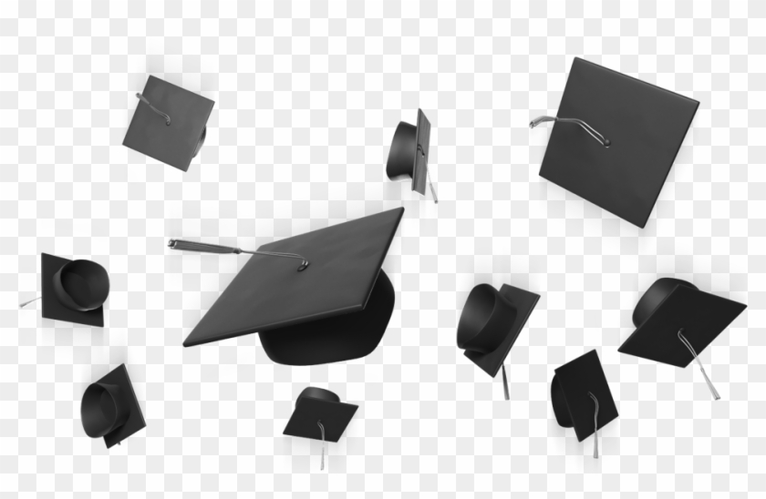 Grad Hat Toss - Mortarboard Clipart #3601186