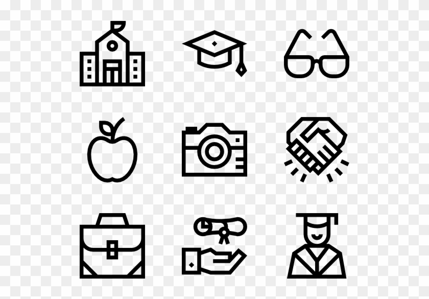 Graduation - Web Design Line Icon Clipart #3601344