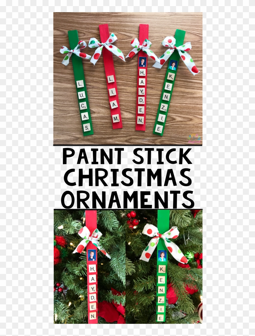 Paint Stick Chrismtas Ornament - Christmas Ornament Clipart #3601598