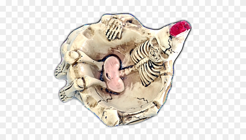 Skeleton Ashtray With Premium Look - Skull Clipart #3602218