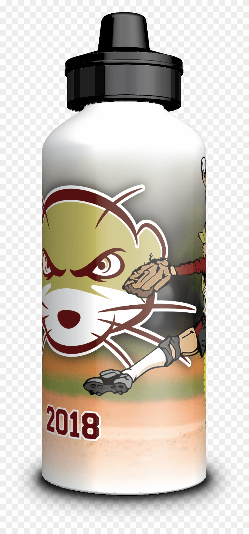 Ff Otters Softball 20oz 2018 Water Bottle - Cartoon Clipart