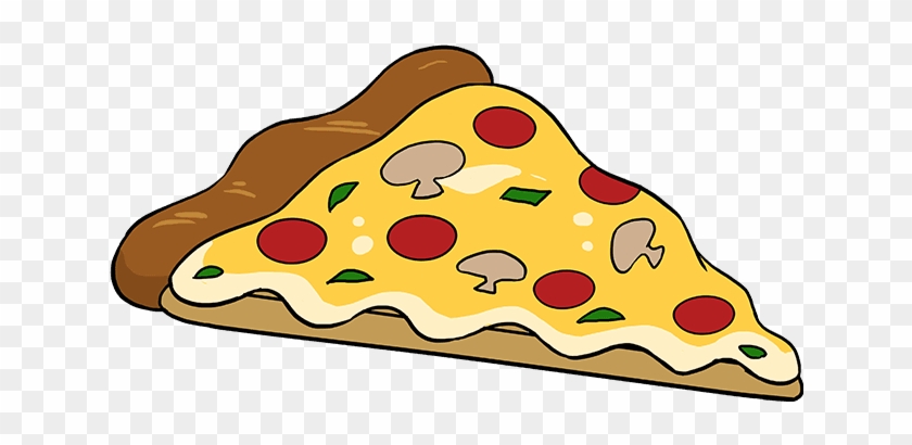 Pizza Clip Pzza - Pizza Drawing Easy - Png Download