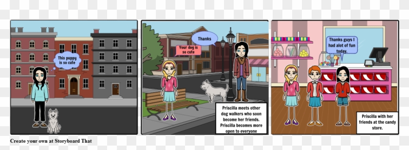 Puppy Story - Go To A Friend's House Clipart