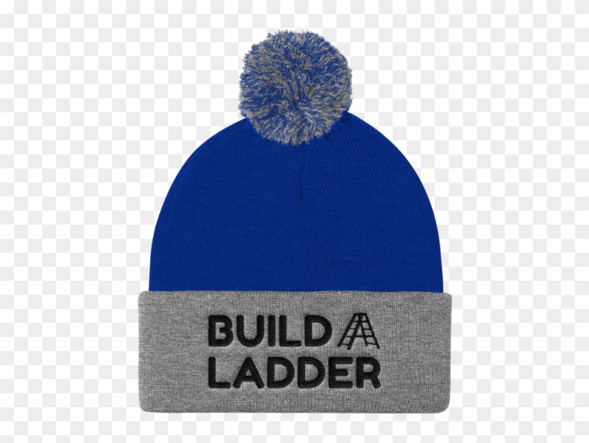 Black Build A Ladder Pompom Hat - Knit Cap Clipart #3606343