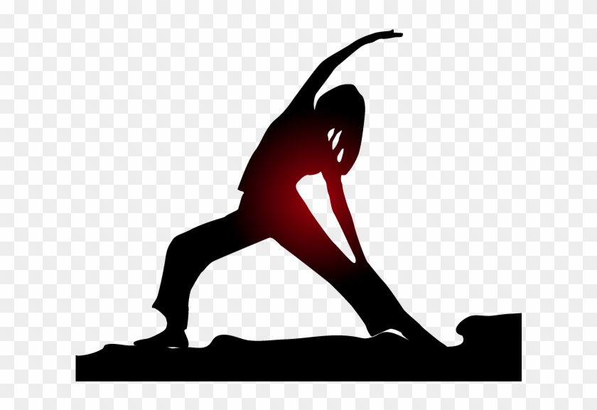 Single Yoga Siloute - Silhouette Clipart #3606941