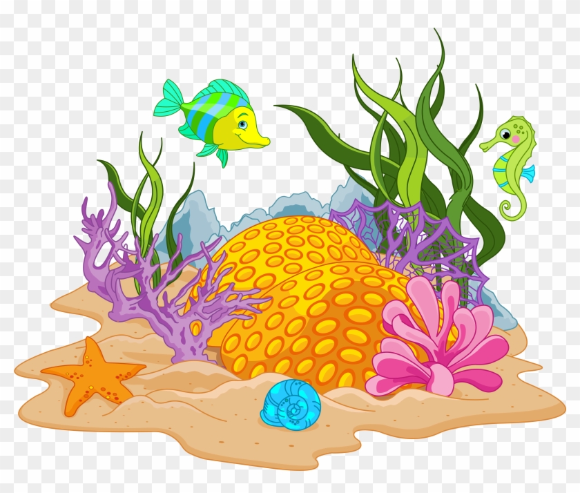 Underwater Clipart Coral Reef - Underwater Clipart - Png Download