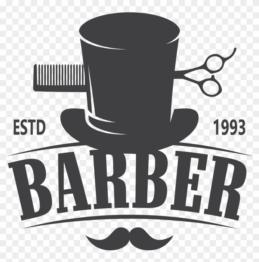 Shop Hairstyle Hairdresser Vector Barber Logo Comb - Coffee Cup Clipart #3607389