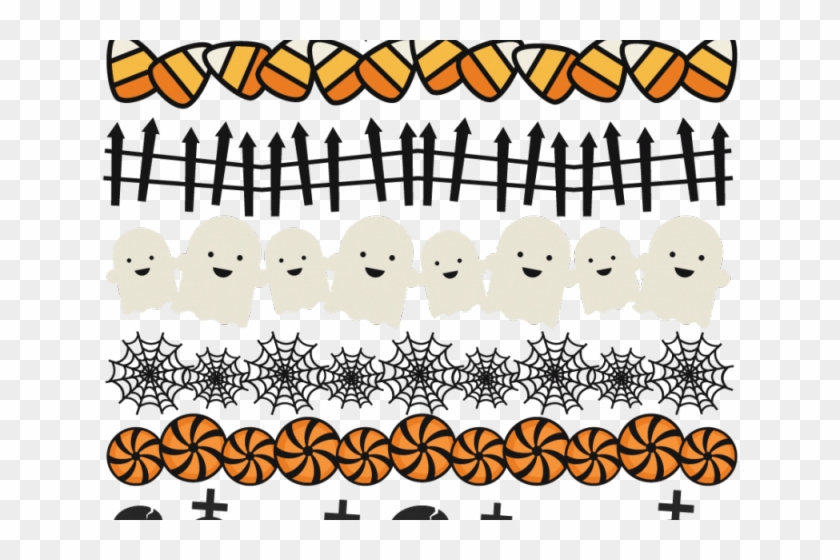 Halloween Borders Free - Cute Halloween Clipart Border - Png Download #3607645