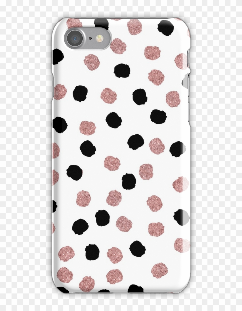 Modern Rose Gold Black Abstract Brush Polka Dots Iphone - Throw Pillow Clipart