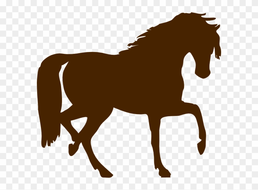 Brown Horse Svg Clip Arts 600 X 541 Px - Horse Silhouette Clip Art - Png Download