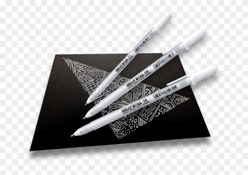 1 - Bút Gelly Roll Trắng Clipart