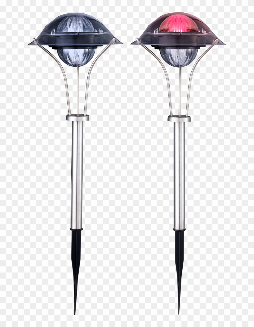Modern Led Solar Lamp Made Of Stainless Steel, Plastic - Light Fixture Clipart