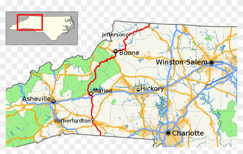 Banner Elk Nc On A Map Clipart #3608444