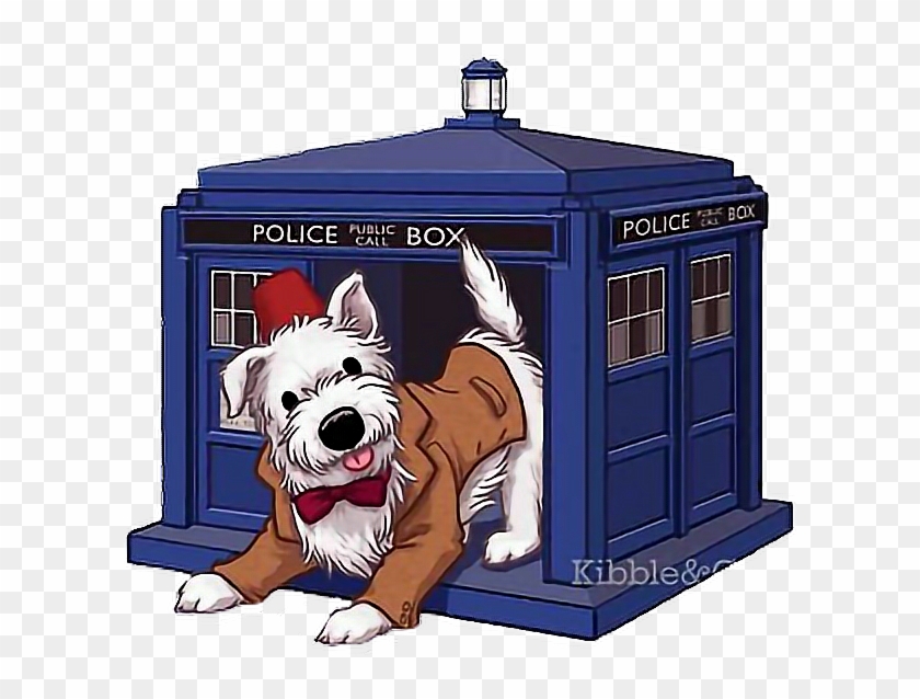 Policebox Police Dog Doghouse Cute Dogwearingclothes - Cartoon Clipart #3608538