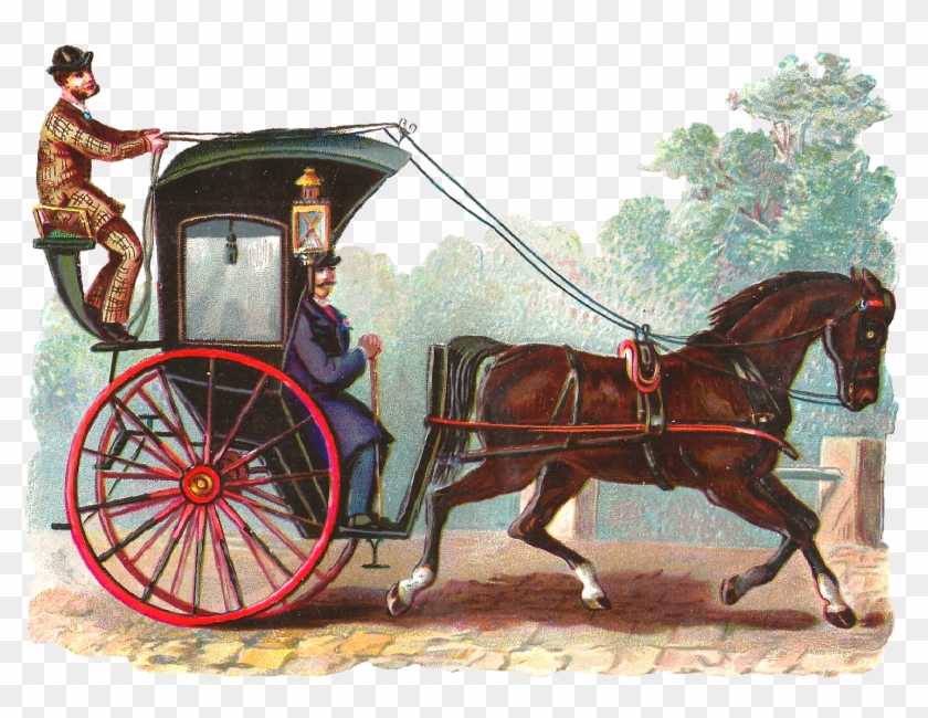 Horse And Buggy Digital Image - Old Horse Carriage Clipart - Png Download