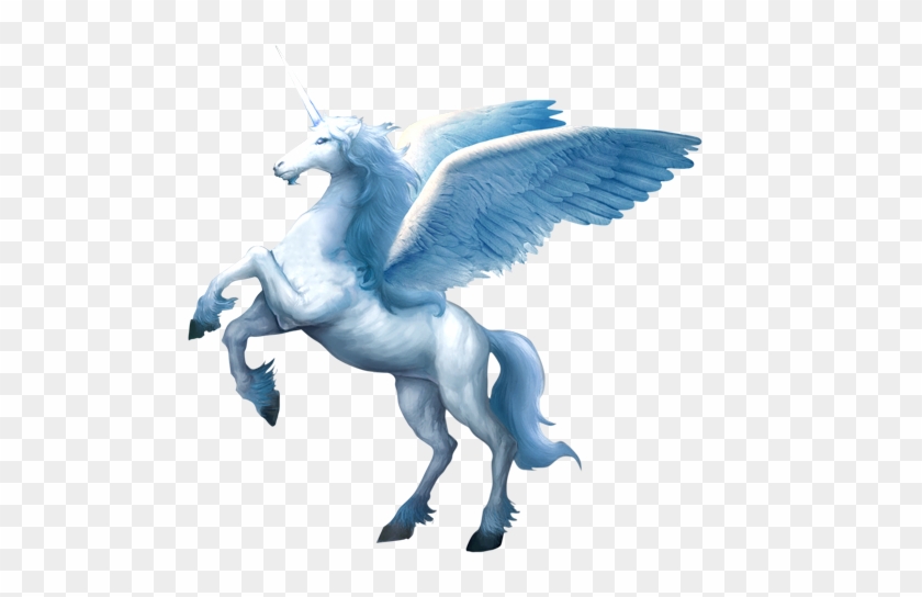 Flying Horse Transparent Image - Unicorns Πηγασοσ Μονοκεροσ Μπλε Clipart #3608857